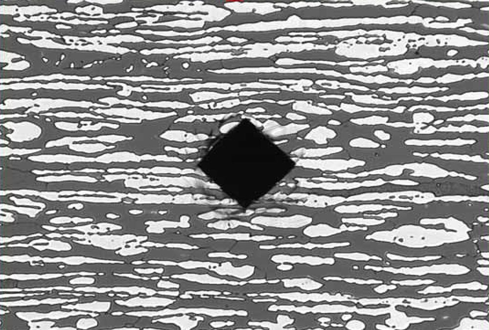 Microhardness and delta ferrite (Vickers)