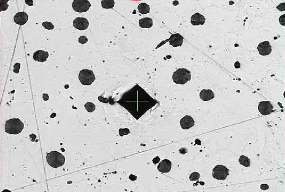 Microhardness and nodularity (Vickers)