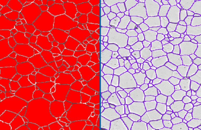 Grain size analysis in titanium - Clemex