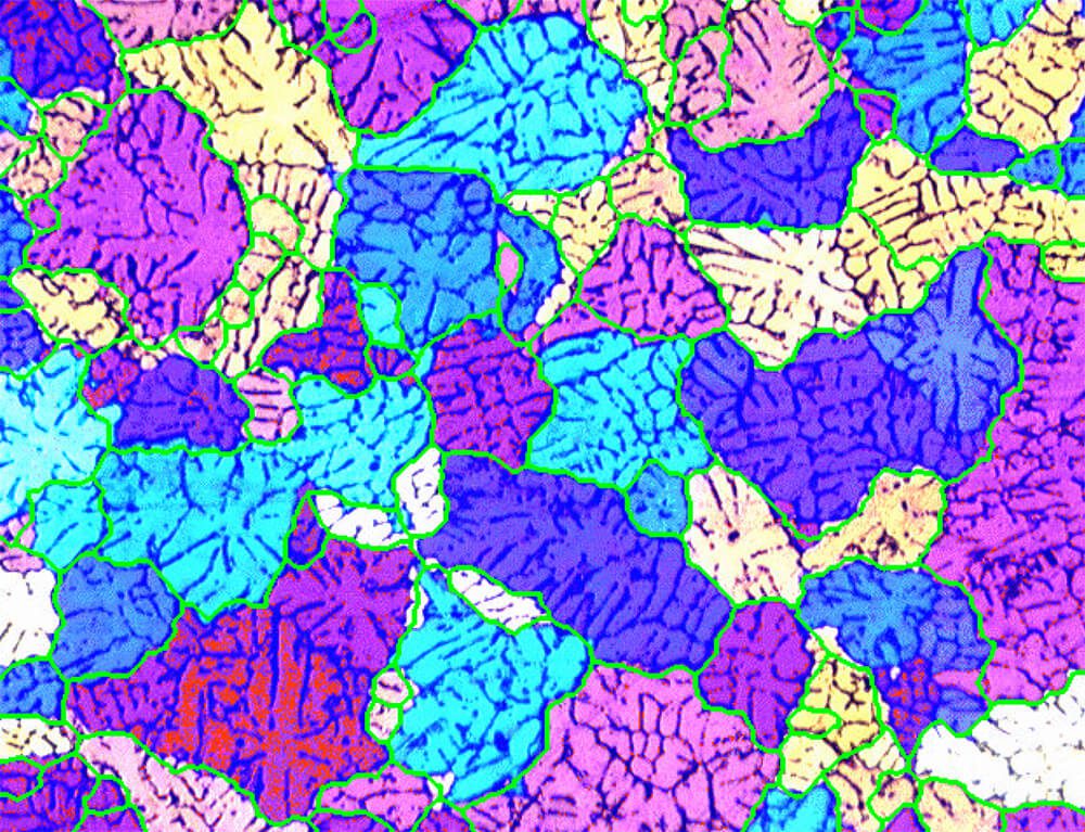 Taille de grains dans l’alliage d’aluminium | Clemex