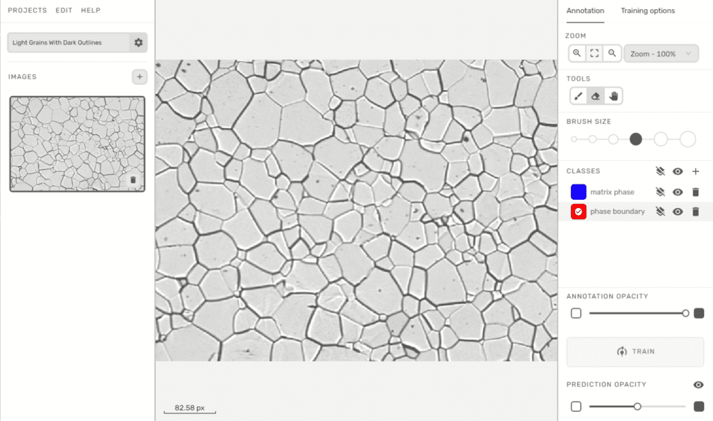 Clemex Studio für Metallographie-Anwendungen: Korngröße | Clemex