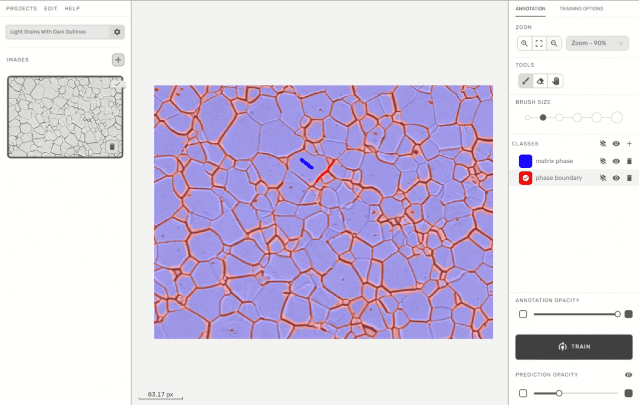 Clemex Studio pour les applications de métallographie Taille du grain